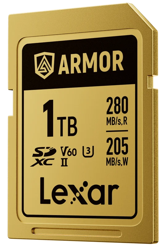 Lexar SDXC ARMOR Gold UHS-II U3, Stainless Steel, IP68 R280/W210 (V60) 1TB
