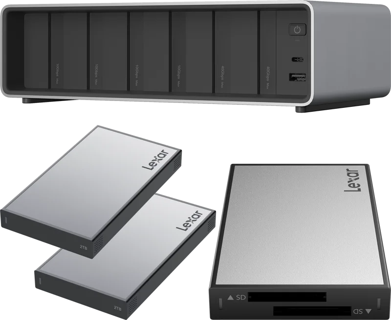 Lexar Professional Workflow Pro with Thunderbolt4 uplink I with Dual SD reader and 2x2TB SSD
