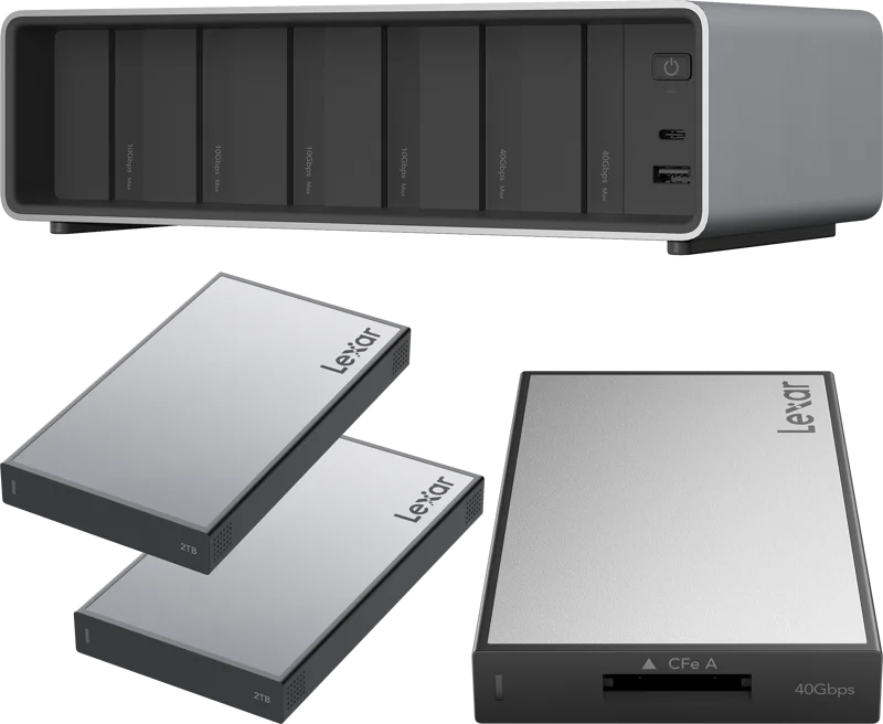 Lexar Professional Workflow Pro with CFexpress Type A reader and 2x2TB SSD
