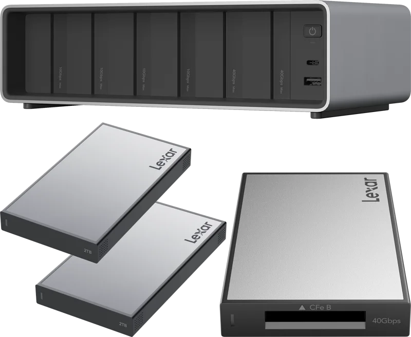 Lexar Professional Workflow Pro with CFexpress Type B reader and 2x2TB SSD
