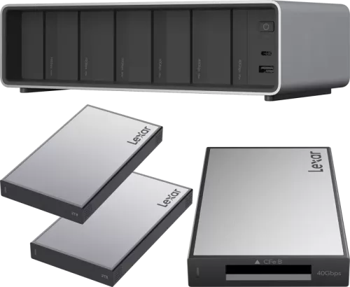 Lexar Professional Workflow Pro with CFexpress Type B reader and 2x2TB SSD