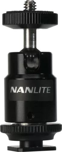Nanlite MINI BALL HEAD WITH 1/4'' AND HOTSHOE