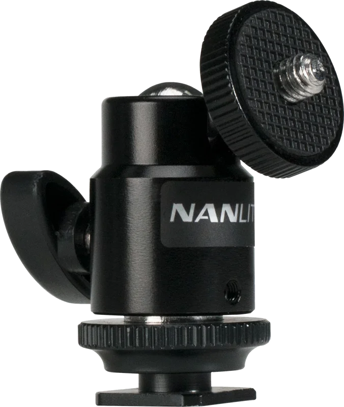 Nanlite MINI BALL HEAD WITH 1/4'' AND HOTSHOE