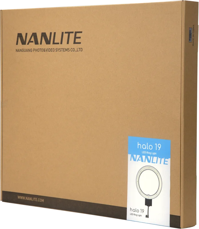 Nanlite Halo19 LED Ring Light with carrying case