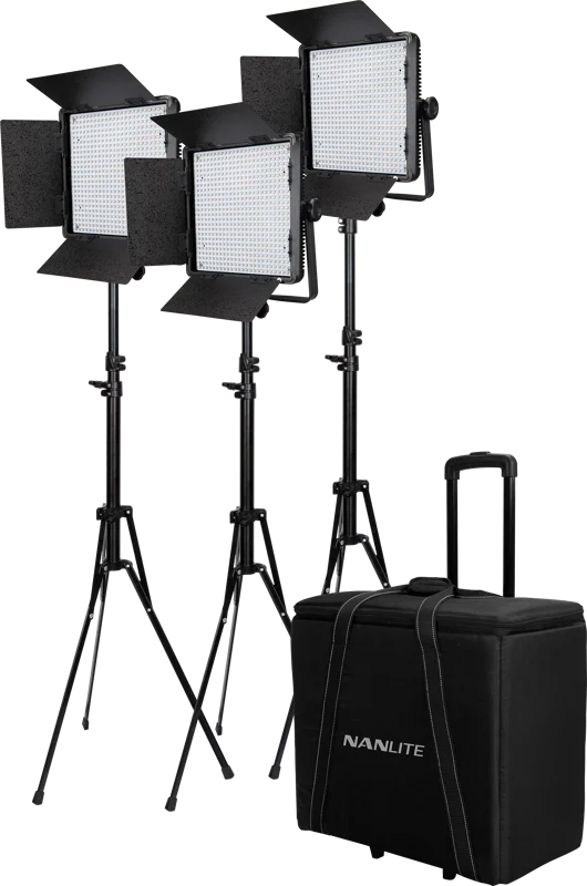 Nanlite Kit Nanlite 3 light kit 600DSA w/Trolley Case & Light Stand