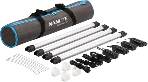 Nanlite Pavotube II 15C LED RGBWW Tube Light 4 Light Kit