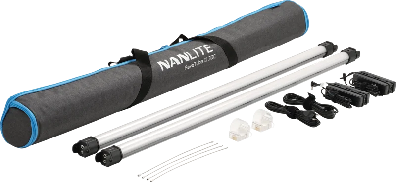 Nanlite Pavotube II 30C LED RGBWW Tube Light 2 Light Kit