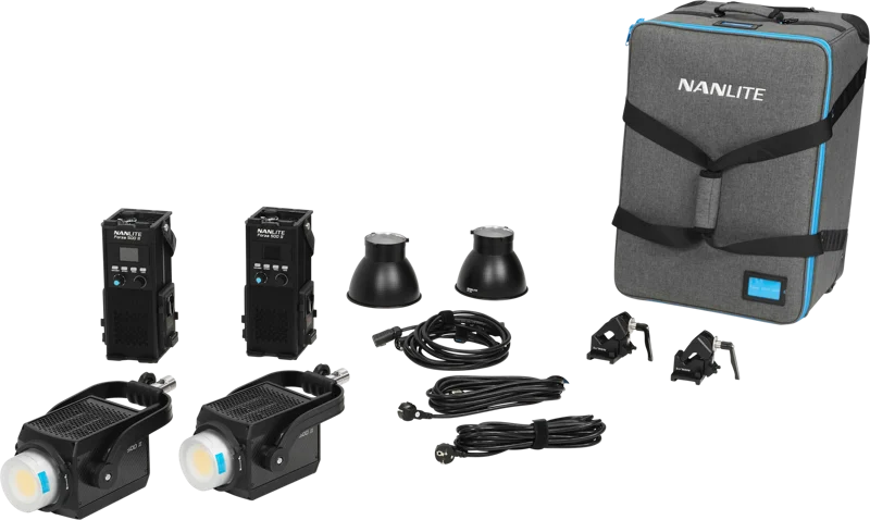 Nanlite Forza 500 II 2 Kit LED Spot Light with Trolley Case