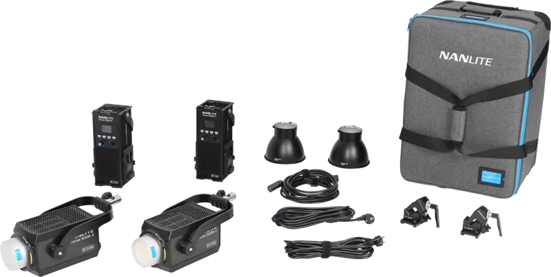 Nanlite Forza 500B II 2 Kit LED Spot Light with Trolley Case