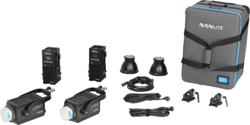 Nanlite Forza 500B II 2 Kit LED Spot Light with Trolley Case