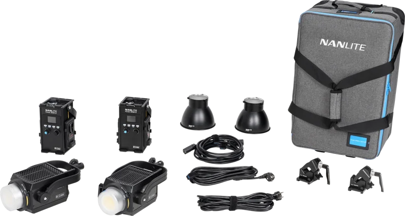 Nanlite Forza 300B II 2 Kit LED Spot Light with Trolley Case