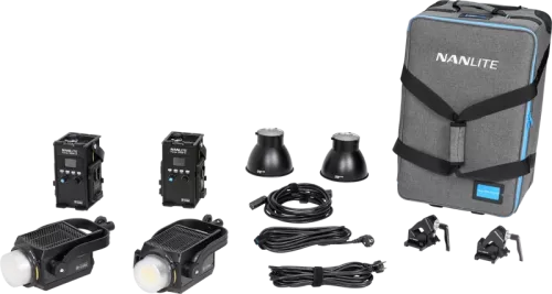 Nanlite Forza 300B II 2 Kit LED Spot Light with Trolley Case