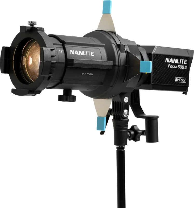 Nanlite Forza 60B II LED Bi-color Spot Light with 19°&36° Projection Attachment