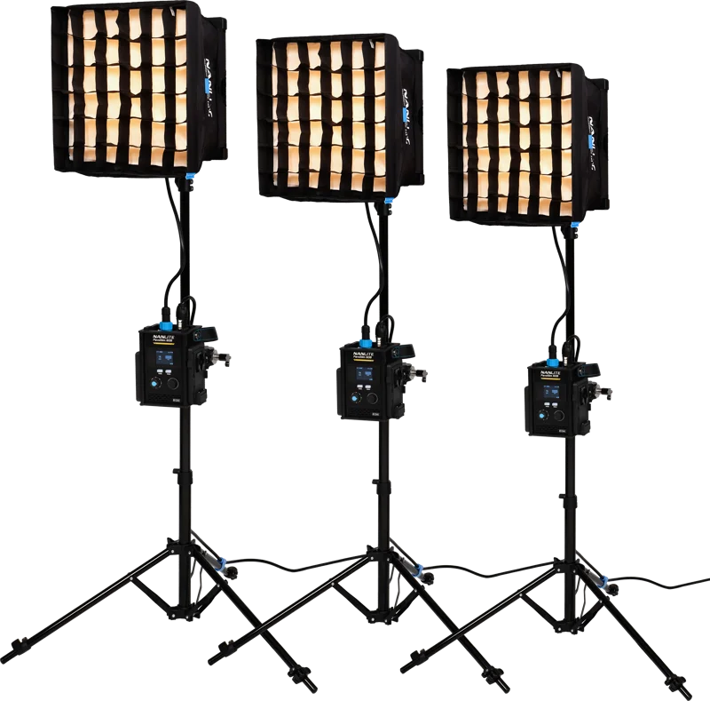 Nanlite PavoSlim 60B LED Panel  3-Light Kit With Stand