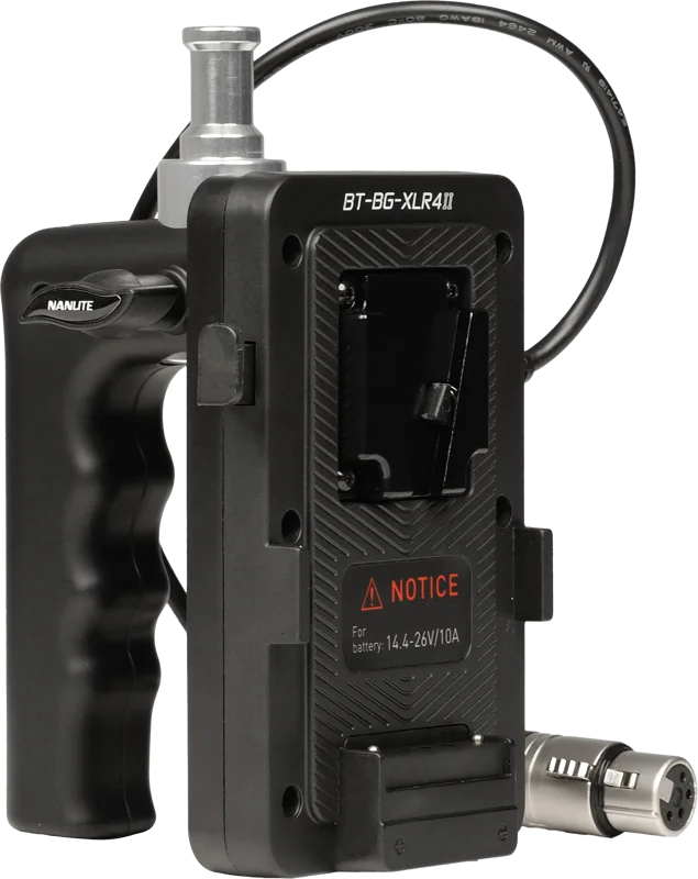 Nanlite V-Mount Battery Grip with 4-Pin XLR Connector