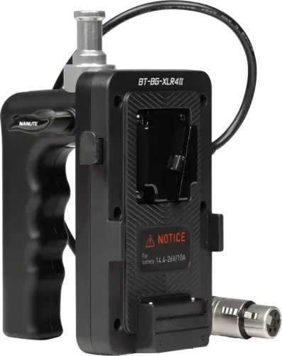 Nanlite V-Mount Battery Grip with 4-Pin XLR Connector