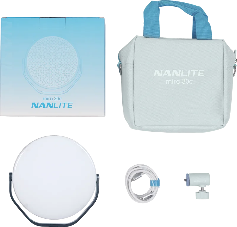 Nanlite Miro 30c LED Full-color Round Panel Light  (Midnight Blue)