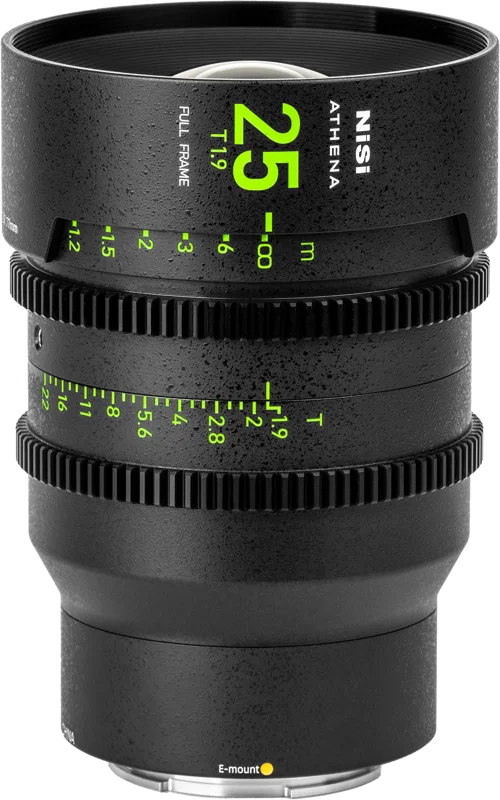 NiSi Cine Lens Athena Prime 25mm T1.9 E-Mount (Without Drop-in Filter)