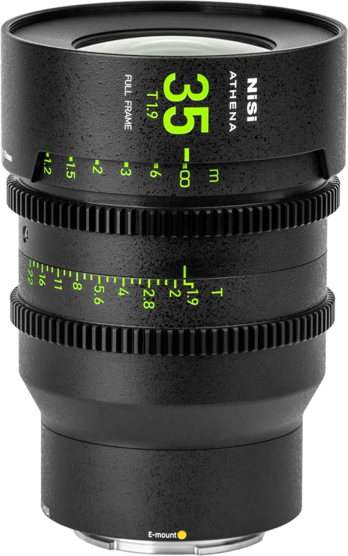 NiSi Cine Lens Athena Prime 35mm T1.9 E-Mount (Without Drop-in Filter)