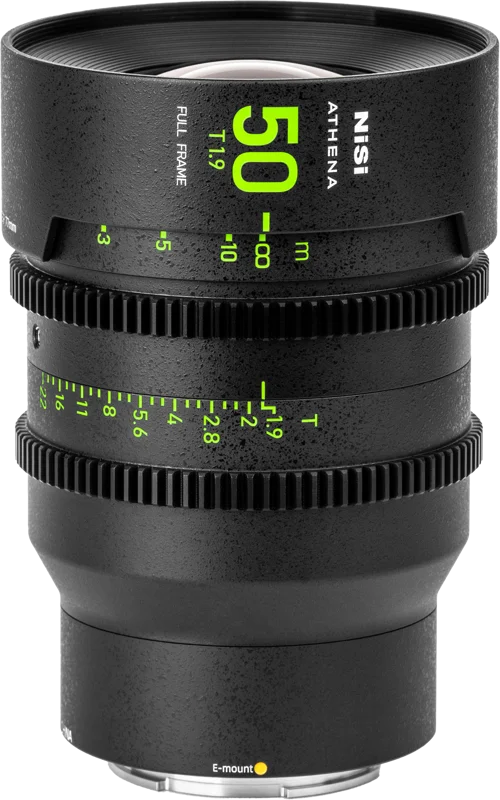 NiSi Cine Lens Athena Prime 50mm T1.9 E-Mount (Without Drop-in Filter)