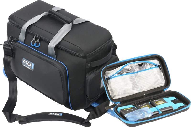 Orca OR-510 Classic Shoulder Bag Medium w Built-in Trolley // Kit with freeOR-655 Hardshell Acc Bag