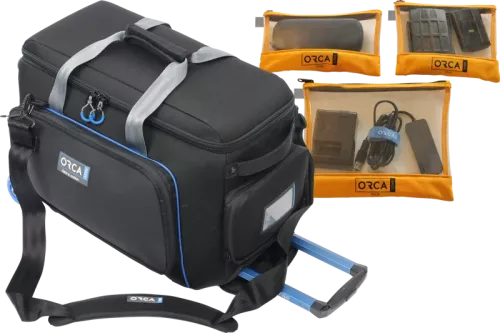 Orca OR-510 Classic Shoulder Bag Medium w Built-in Trolley // Kit with free OR-599 pouch kit