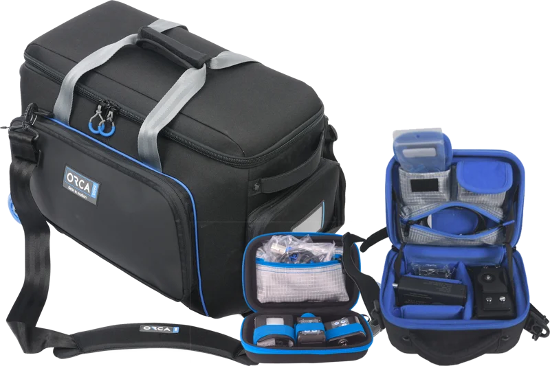 Orca OR-510 Classic Shoulder Bag Medium w Built-in Trolley // Kit with free 2 sizes Hard Shell bags