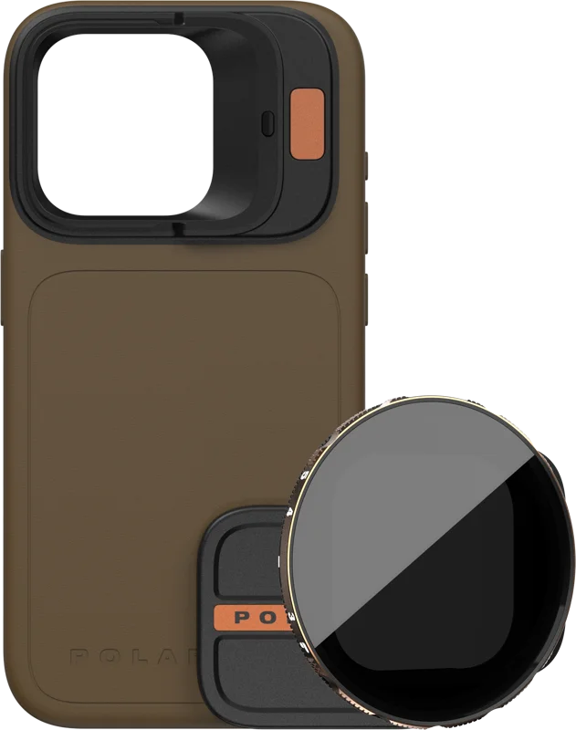 PolarPro Kit - LiteChaser iPhone 15 Pro Max Case Desert + VND 3-5 Filter