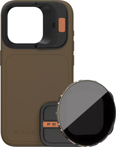 PolarPro Kit - LiteChaser iPhone 15 Pro Max Case Desert + VND 3-5 Filter