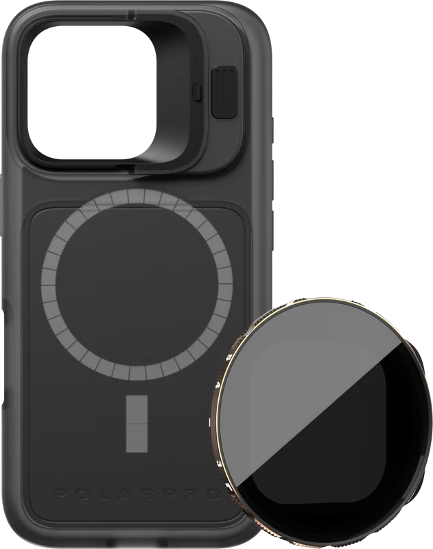PolarPro Kit - LiteChaser iPhone 16 Pro Base Case Black + VND 3-5 Filter