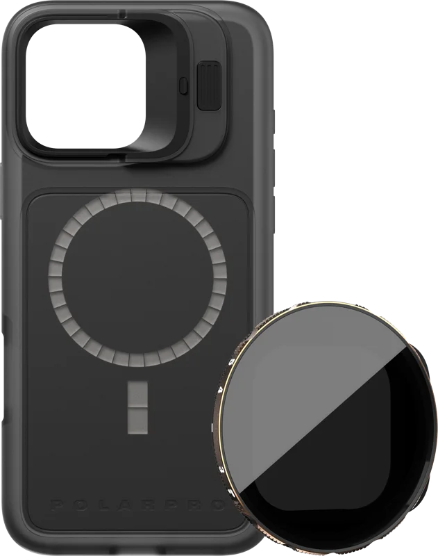 PolarPro Kit - LiteChaser iPhone 16 Pro Max Base Case Black + VND 3-5 Filter