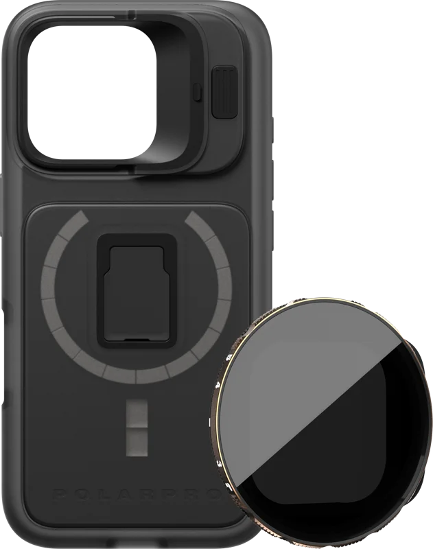 PolarPro Kit - LiteChaser iPhone 16 Pro Pro Case Black +VND 3-5 Filter