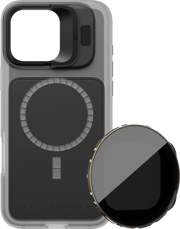 PolarPro Kit - LiteChaser iPhone 16 Pro Max Base Case Clear + VND 3-5 Filter