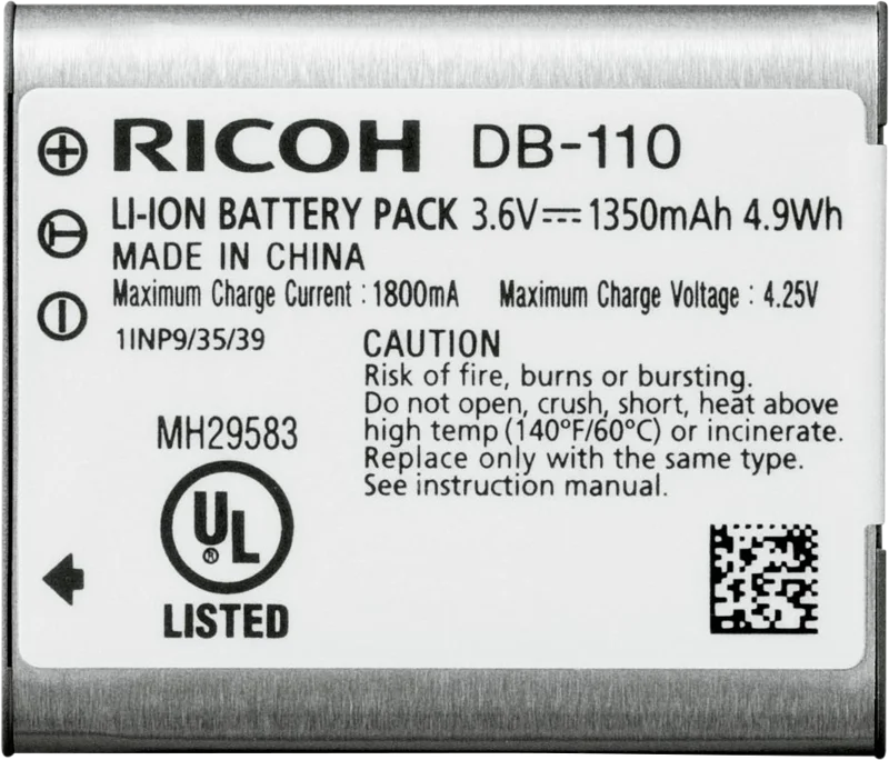Ricoh/Pentax Ricoh Uppladdningsbart Batteri DB-110 OTH