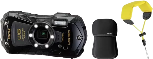 Ricoh/Pentax KIT Pentax WG-90 black incl. floating strap and neoprene case FOC