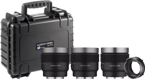 Samyang V-AF lens Kit with MF Adapter and Hardcase