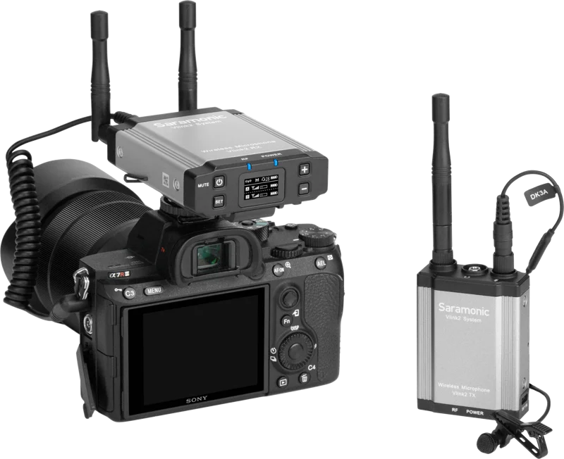 Saramonic Vlink2 Kit1, 2.4GHz Two Way-Communication Wireless Microphone System (TX+RX)
