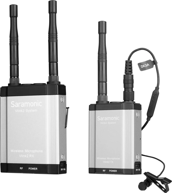 Saramonic Vlink2 Kit1, 2.4GHz Two Way-Communication Wireless Microphone System (TX+RX)