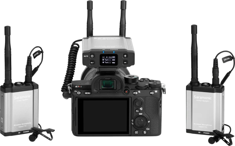 Saramonic Vlink2 Kit2, 2.4GHz Two Way-Communication Wireless Microphone System (2xTX+RX)