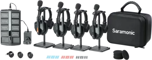 Saramonic WiTalk9 WT4S 4-Person Full-Duplex 1.9GHz Wireless Headset Intercom System w/ carry case