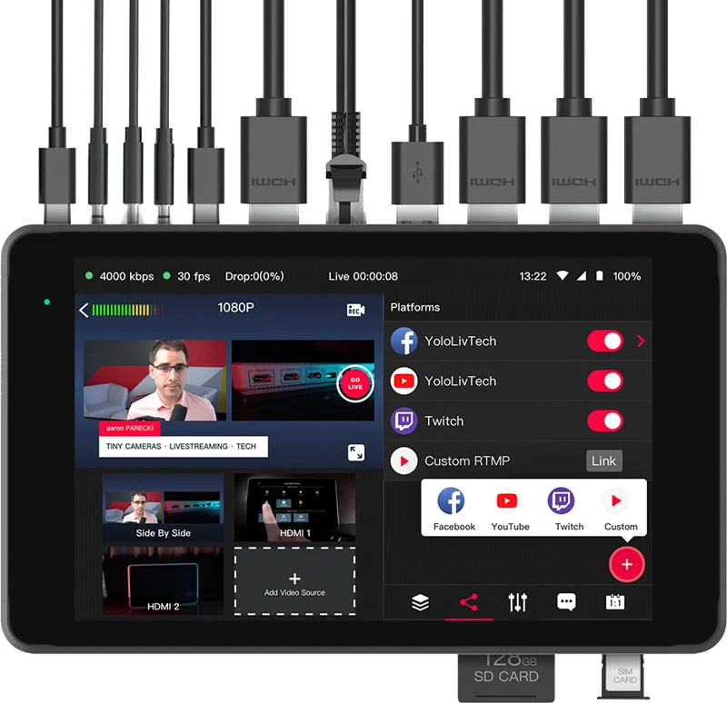 YoloLiv YoloBox Pro Portable Multicam Live Streaming Studio