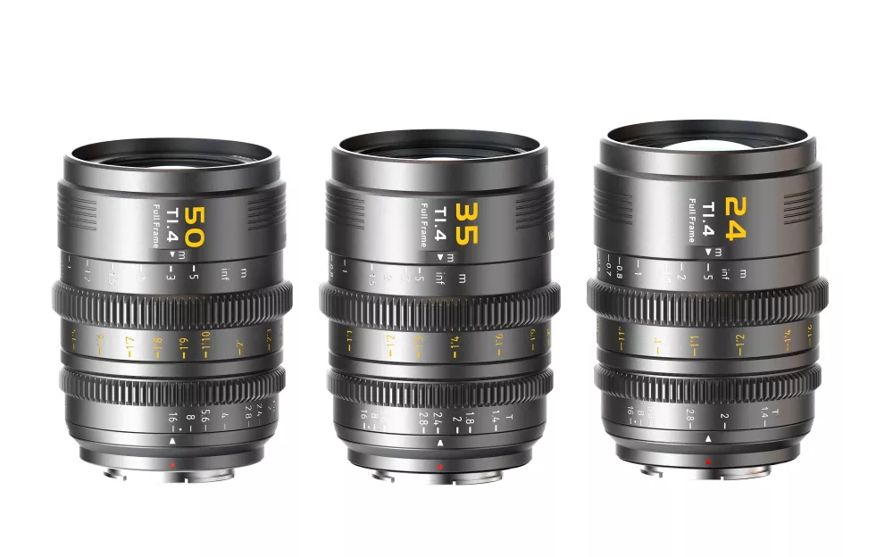 SIRUI Vision Prime 1 Series T1.4 Full Frame Cine Lens Kit with 24mm/35mm/50mm (E mount, Metal Grey Color, including Z/RF/L Interchangable Mount)