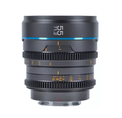 SIRUI Nightwalker Series 55mm T1.2 S35 Manual Focus Cine Lens (E Mount, Gun Metal Gray)