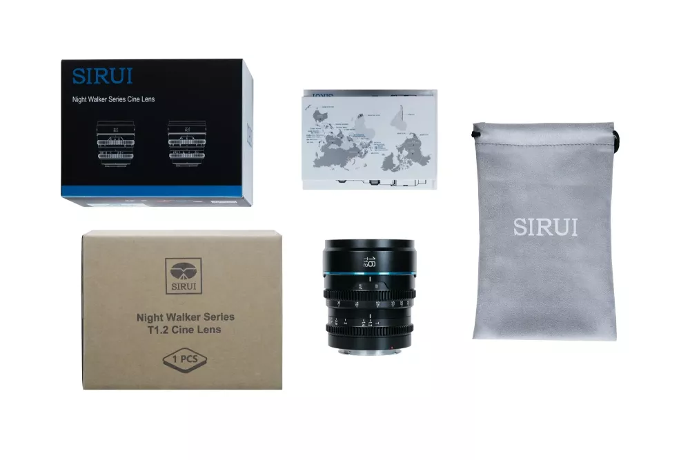 SIRUI Nightwalker Series 16mm T1.2 S35 Manual Focus Cine Lens (RF Mount, Black)