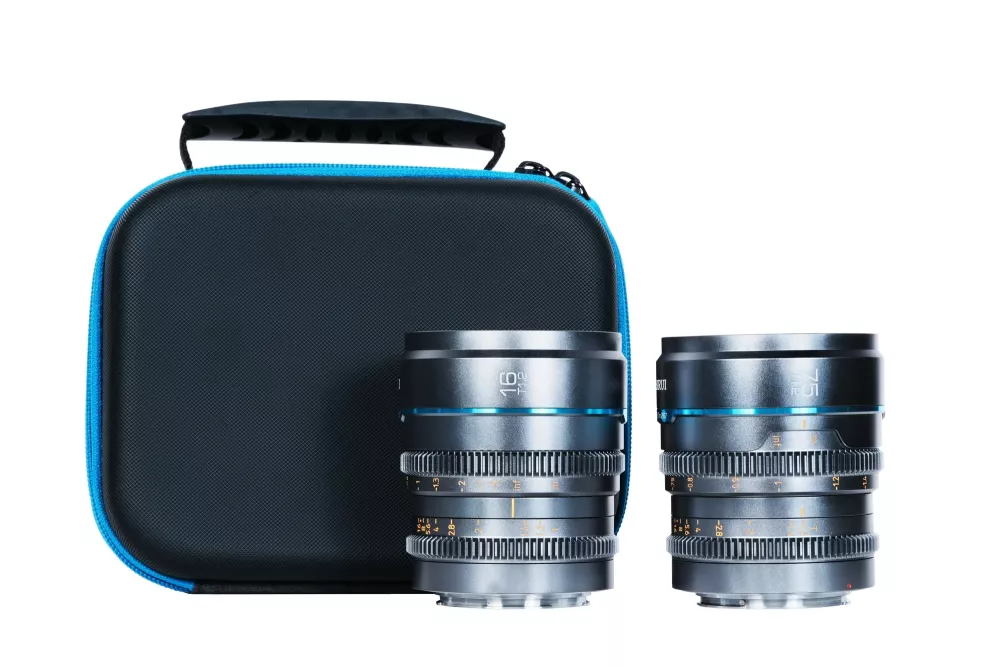 SIRUI Nightwalker 16mm & 75mm T1.2 S35 Cine 2-Lens Set (X Mount,  Metal Grey, Customise protective case included)