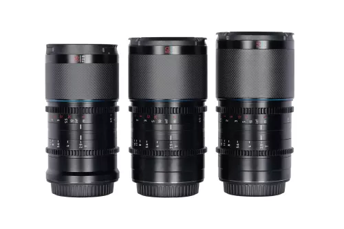 SIRUI Saturn 1.6x Carbon Fiber Full-frame Anamorphic Lens Set E Mount  (35mm, 50mm, &75mm, Neutral  Flare)