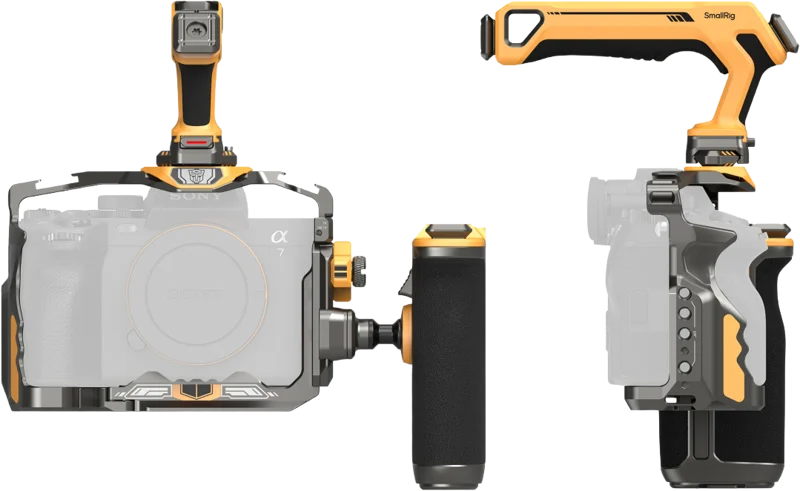 SmallRig 5518 HawkLock Quick Release Cage Kit for Sony A7R V/ A7 IV/ A7S III (Adv Ed) (Bumblebee)