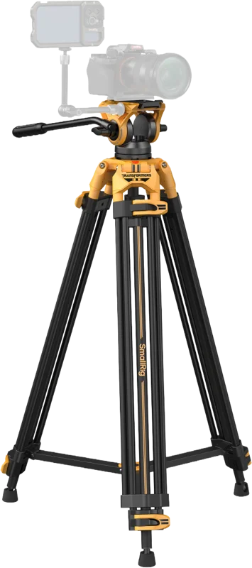 SmallRig 5523 Video Tripod with Heavy-Duty Fluid Head AD-01 (BumbleBee Edition）