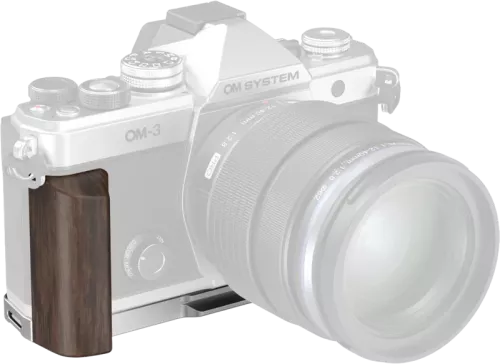 SmallRig 5563 L-Shaped Mount Plate with Wooden Handle for OM SYSTEM OM-3