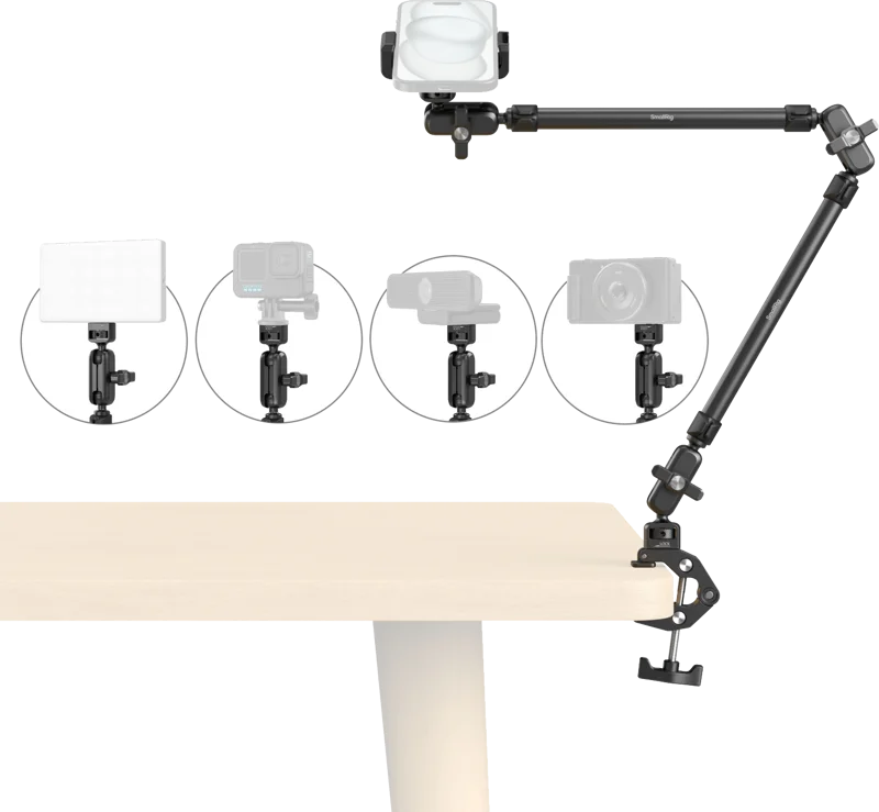 SmallRig 5625 Desktop Magic Arm with Crab-Shaped Clamp Kit